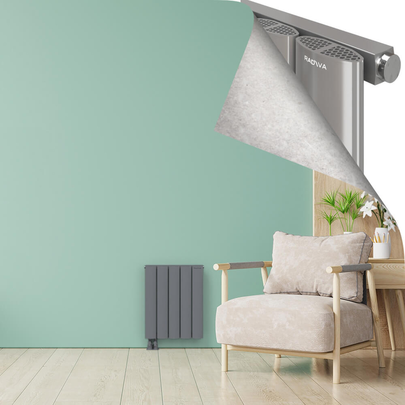 AJUGA Radiateur en Aluminium 600x470 Plasma Gris