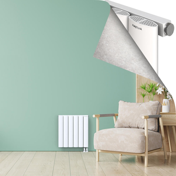 AJUGA Radiateur en Aluminium 600x565 Blanc - Thumbnail