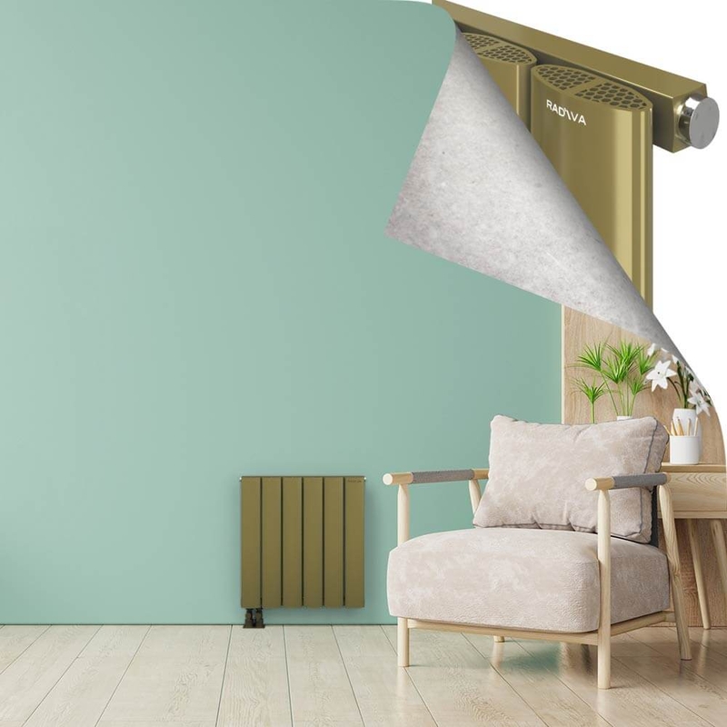 AJUGA Radiateur en Aluminium 600x565 Plasma Laiton