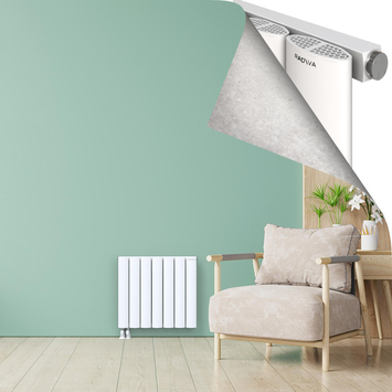 AJUGA Radiateur en Aluminium 600x660 Blanc - Thumbnail