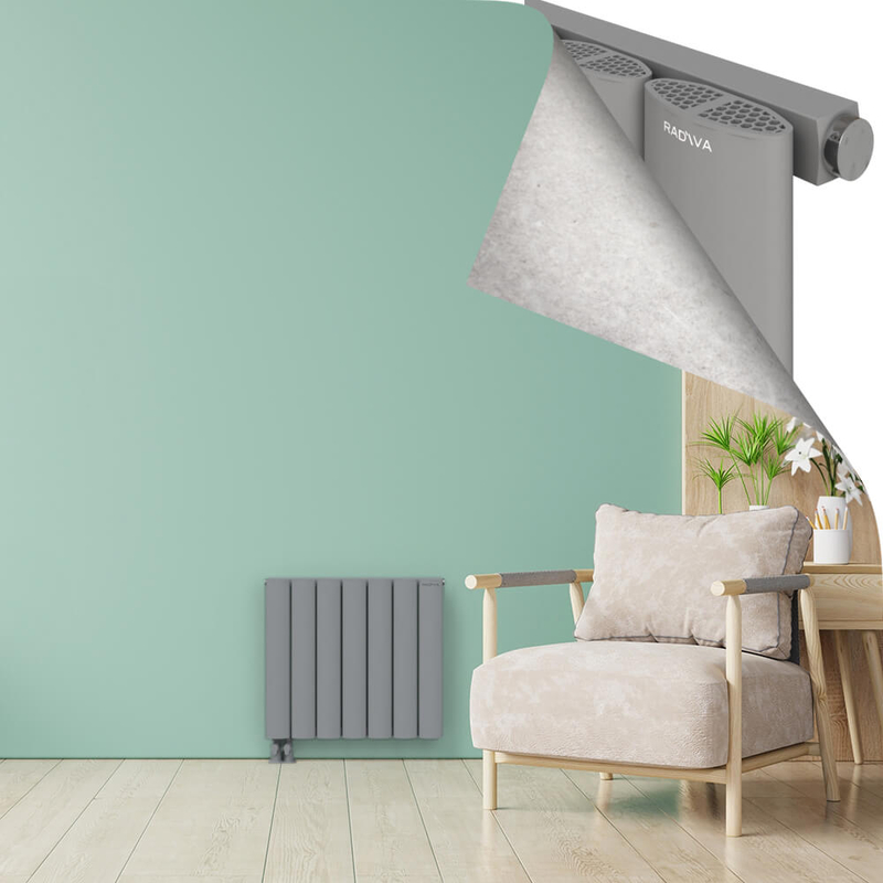 AJUGA Radiateur en Aluminium 600x660 Gris