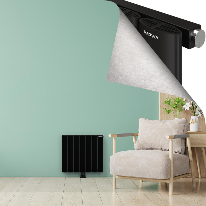 AJUGA Radiateur en Aluminium 600x660 Noir