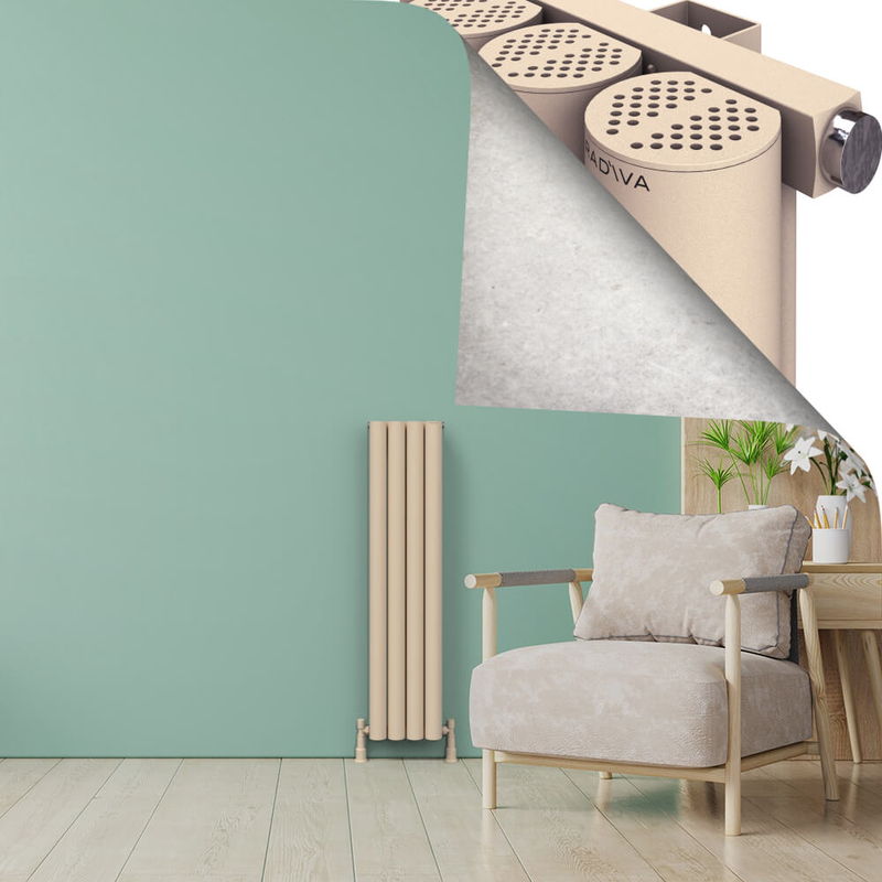 AKONIT Aluminium Radiator 1200x275 Cappucino