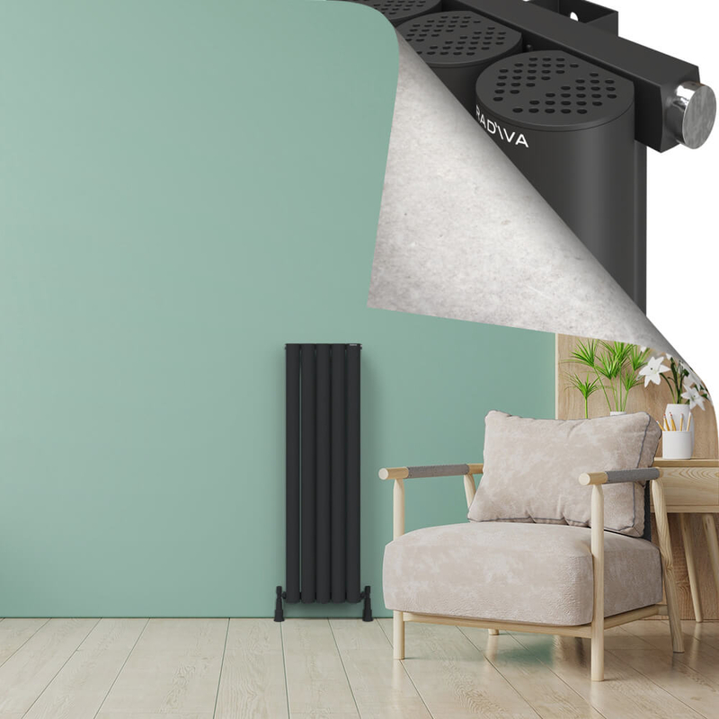 AKONIT Aluminium Radiator 1200x345 Dark Anthracite
