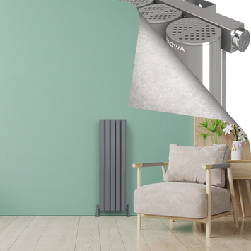  - AKONIT Alüminyum Radyatör 1200x345 Plazma Gri