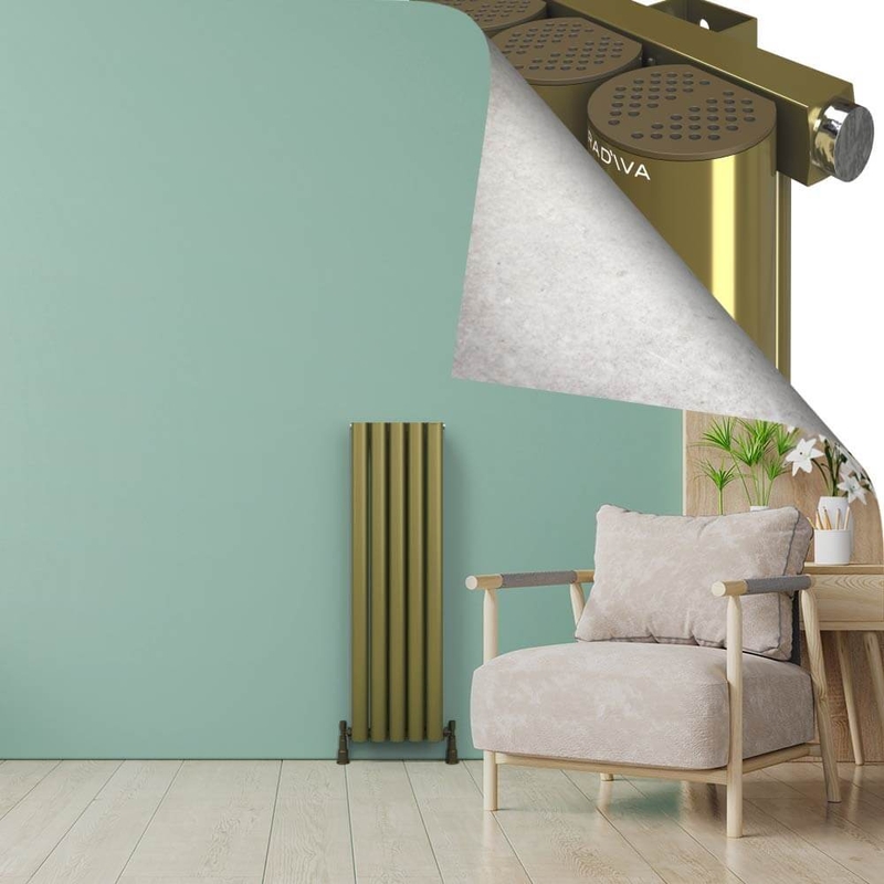 AKONIT Aluminium Radiator 1200x345 Plasma Brass