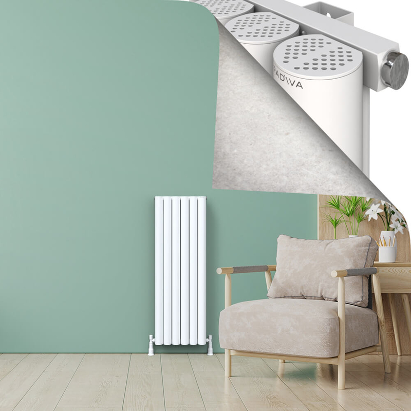 AKONIT Aluminium Radiator 1200x415 White