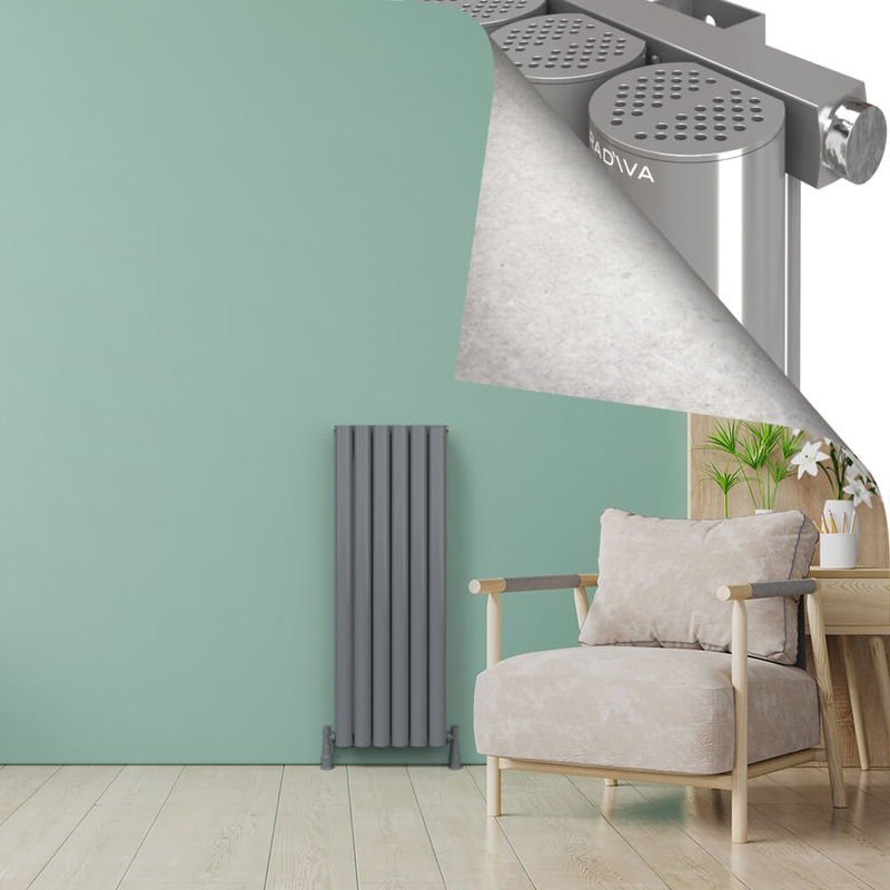 AKONIT Alüminyum Radyatör 1200x415 Plazma Gri