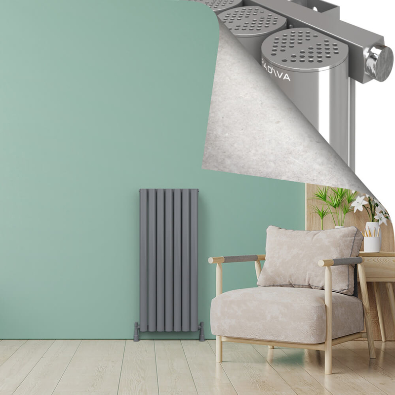 AKONIT Alüminyum Radyatör 1200x485 Plazma Gri