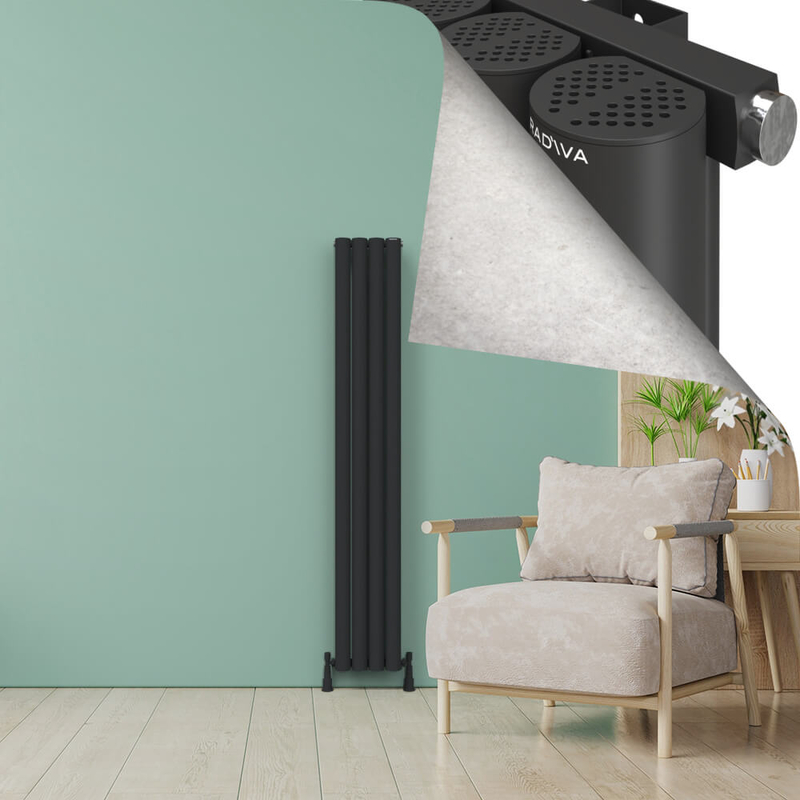 AKONIT Radiateur en Aluminium 1800x275 Anthracite Foncé