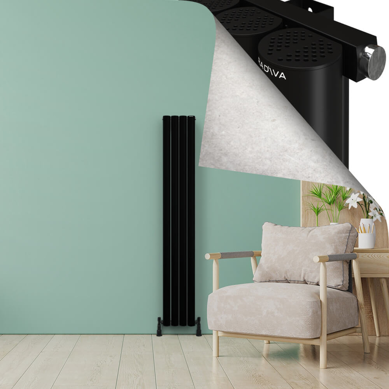 AKONIT Radiateur en Aluminium 1800x275 Noir