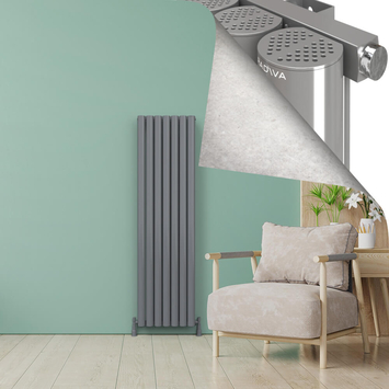 - AKONIT Alüminyum Radyatör 1800x485 Plazma Gri  - AKONIT Alüminyum Radyatör 1800x485 Plazma Gri