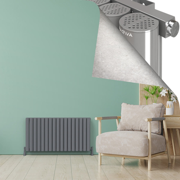 - AKONIT Radiateur en Aluminium 600x1185 Plasma Gris  - AKONIT Radiateur en Aluminium 600x1185 Plasma Gris