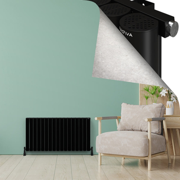 - AKONIT Radiateur en Aluminium 600x1185 Noir  - AKONIT Radiateur en Aluminium 600x1185 Noir