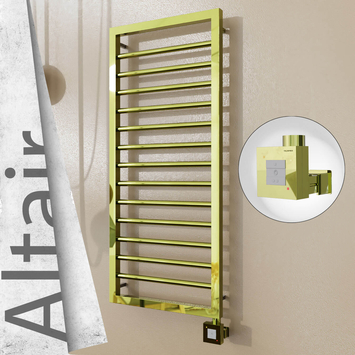 Radiva - Altair Elektrikli Paslanmaz Çelik Havlupan 400x1040 Altın (KTX1 Termostat) 300W