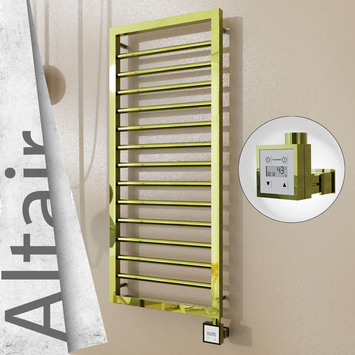 Radiva - Altair Elektrikli Paslanmaz Çelik Havlupan 400x1040 Altın (KTX3 Termostat) 300W