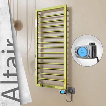 Radiva - Altair Elektrikli Paslanmaz Çelik Havlupan 400x1040 Altın (Musa Termostat) 300W