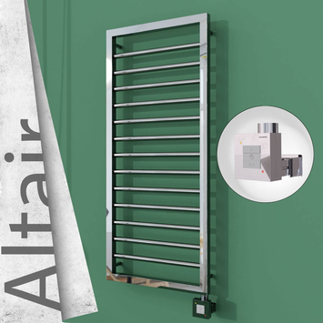 Radiva - Altair Elektrikli Paslanmaz Çelik Havlupan 400x1040 Ayna Polisaj (KTX1 Termostat) 300W