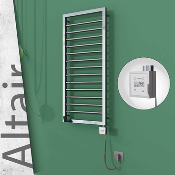 Radiva - Altair Elektrikli Paslanmaz Çelik Havlupan 400x1040 Ayna Polisaj (KTX3 Termostat) 300W Spiral Kablolu