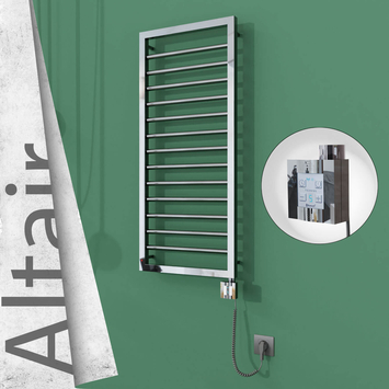 Radiva - Altair Elektrikli Paslanmaz Çelik Havlupan 400x1040 Ayna Polisaj (KTX4 Termostat) 300W Spiral Kablolu