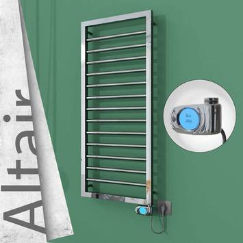 Radiva - Altair Elektrikli Paslanmaz Çelik Havlupan 400x1040 Ayna Polisaj (Musa Termostat) 300W