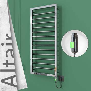 Radiva - Altair Elektrikli Paslanmaz Çelik Havlupan 400x1040 Ayna Polisaj (On/Off Düğmeli) 300W