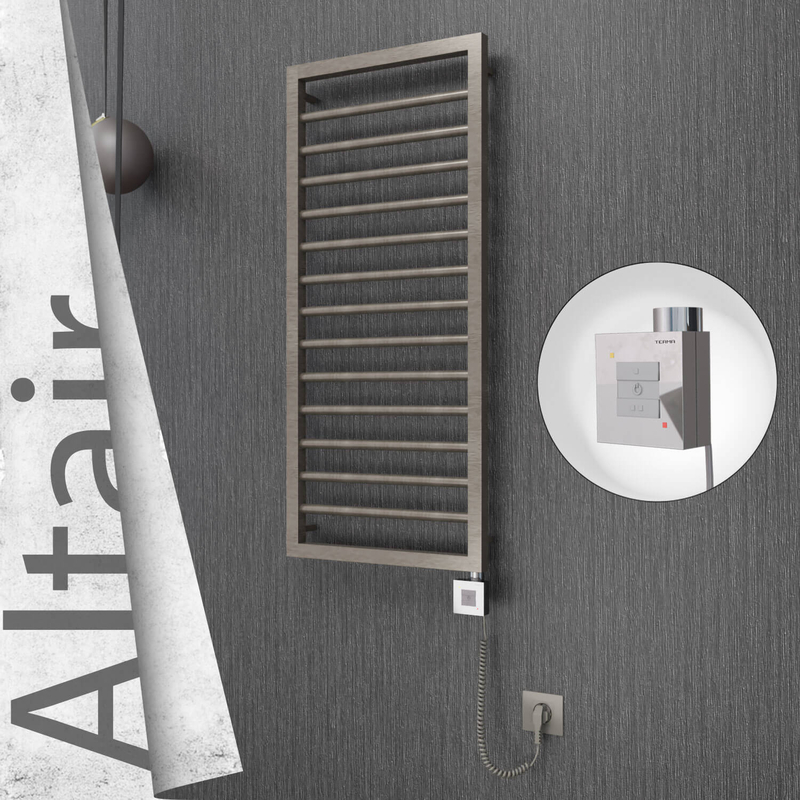 ALTAIR Elektrikli Paslanmaz Çelik Havlupan 400x1040 Satin Polisaj (KTX1 Termostat) 300W Spiral Kablolu