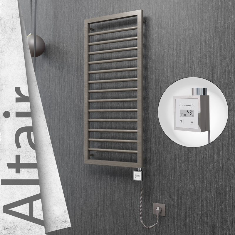 ALTAIR Elektrikli Paslanmaz Çelik Havlupan 400x1040 Satin Polisaj (KTX3 Termostat) 300W Spiral Kablolu