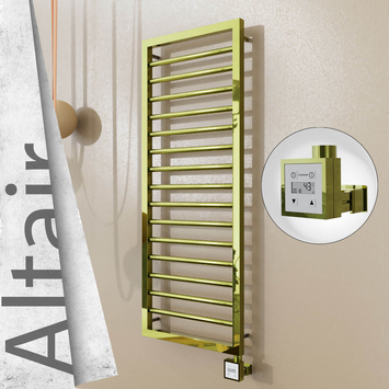 Radiva - Altair Elektrikli Paslanmaz Çelik Havlupan 400x1180 Altın (KTX3 Termostat) 300W