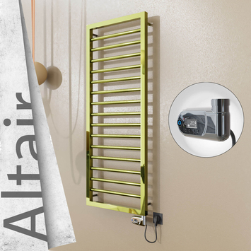 Radiva - Altair Elektrikli Paslanmaz Çelik Havlupan 400x1180 Altın (Thesis Termostat) 300W