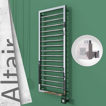 Radiva - Altair Elektrikli Paslanmaz Çelik Havlupan 400x1180 Ayna Polisaj (KTX1 Termostat) 300W