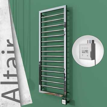 Radiva - Altair Elektrikli Paslanmaz Çelik Havlupan 400x1180 Ayna Polisaj (KTX3 Termostat) 300W
