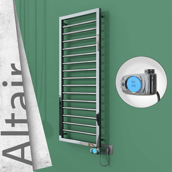 Radiva - Altair Elektrikli Paslanmaz Çelik Havlupan 400x1180 Ayna Polisaj (Musa Termostat) 300W