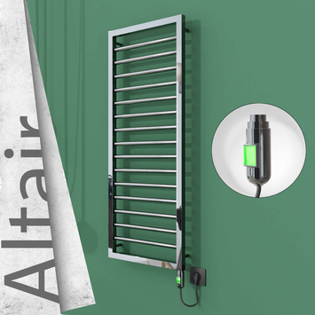 Radiva - Altair Elektrikli Paslanmaz Çelik Havlupan 400x1180 Ayna Polisaj (On/Off Düğmeli) 300W