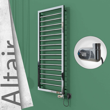 Radiva - Altair Elektrikli Paslanmaz Çelik Havlupan 400x1180 Ayna Polisaj (Thesis Termostat) 300W