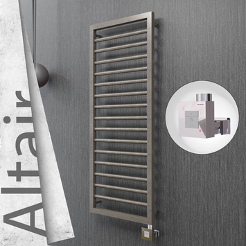 Radiva - Altair Elektrikli Paslanmaz Çelik Havlupan 400x1180 Satin Polisaj (KTX1 Termostat) 300W