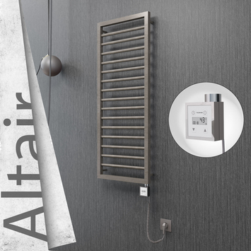 - ALTAIR Elektrikli Paslanmaz Çelik Havlupan 400x1180 Satin Polisaj (KTX3 Termostat) 300W Spiral Kablolu  - ALTAIR Elektrikli Paslanmaz Çelik Havlupan 400x1180 Satin Polisaj (KTX3 Termostat) 300W Spiral Kablolu