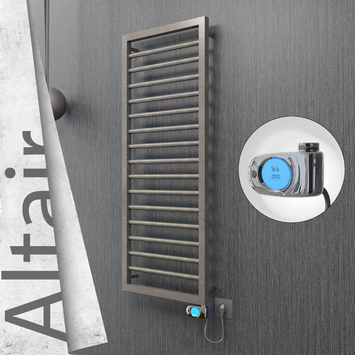 Radiva - Altair Elektrikli Paslanmaz Çelik Havlupan 400x1180 Satin Polisaj (Musa Termostat) 300W