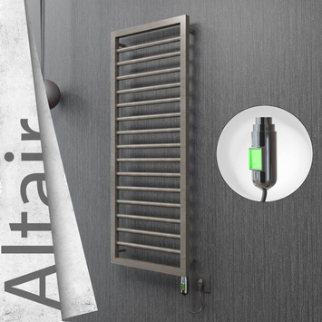 Radiva - Altair Elektrikli Paslanmaz Çelik Havlupan 400x1180 Satin Polisaj (On/Off Düğmeli) 300W