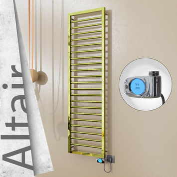 Radiva - Altair Elektrikli Paslanmaz Çelik Havlupan 400x1600 Altın (Musa Termostat) 300W