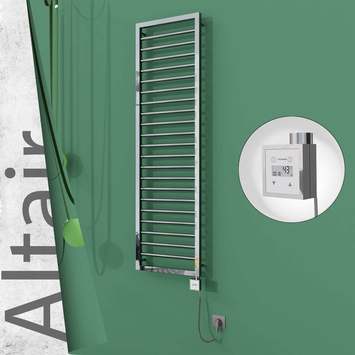 Radiva - Altair Elektrikli Paslanmaz Çelik Havlupan 400x1600 Ayna Polisaj (KTX3 Termostat) 300W Spiral Kablolu