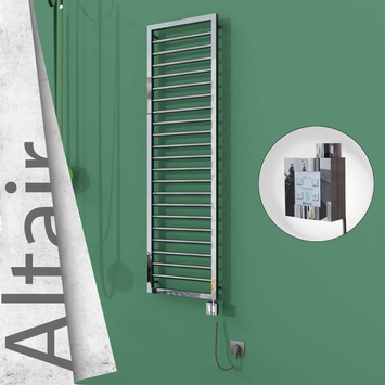 Radiva - Altair Elektrikli Paslanmaz Çelik Havlupan 400x1600 Ayna Polisaj (KTX4 Termostat) 300W Spiral Kablolu