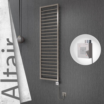 Radiva - Altair Elektrikli Paslanmaz Çelik Havlupan 400x1600 Satin Polisaj (KTX1 Termostat) 300W Spiral Kablolu