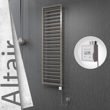 Radiva - Altair Elektrikli Paslanmaz Çelik Havlupan 400x1600 Satin Polisaj (KTX3 Termostat) 300W Spiral Kablolu