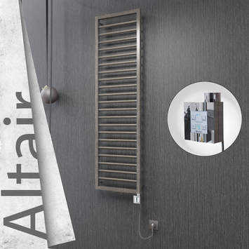 Radiva - Altair Elektrikli Paslanmaz Çelik Havlupan 400x1600 Satin Polisaj (KTX4 Termostat) 300W Spiral Kablolu