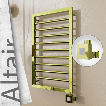 Radiva - Altair Elektrikli Paslanmaz Çelik Havlupan 400x760 Altın (KTX1 Termostat) 200W