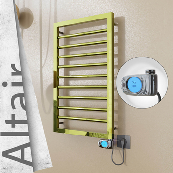 Radiva - Altair Elektrikli Paslanmaz Çelik Havlupan 400x760 Altın (Musa Termostat) 200W