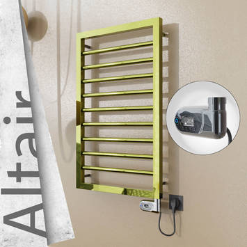 Radiva - Altair Elektrikli Paslanmaz Çelik Havlupan 400x760 Altın (Thesis Termostat) 200W