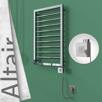 Radiva - Altair Elektrikli Paslanmaz Çelik Havlupan 400x760 Ayna Polisaj (KTX1 Termostat) 200W Spiral Kablolu