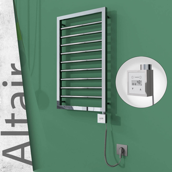 Radiva - Altair Elektrikli Paslanmaz Çelik Havlupan 400x760 Ayna Polisaj (KTX3 Termostat) 200W Spiral Kablolu